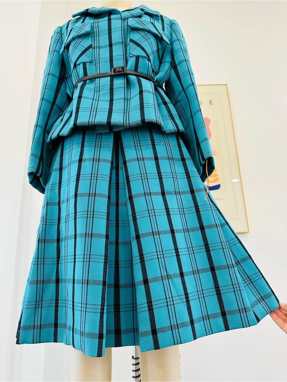 Vintage 60’s/70’s “Mad Men” Plaid Skirt & Jacket Suit - Picture 7 of 16